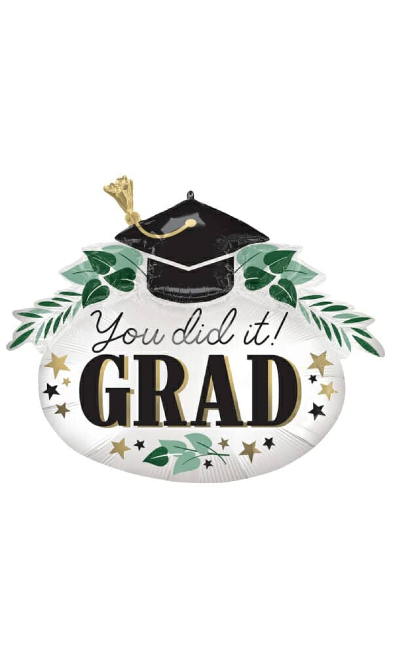 SuperShape Satin You Did It Ivy Grad Foil Balloon - 86cm x 73cm