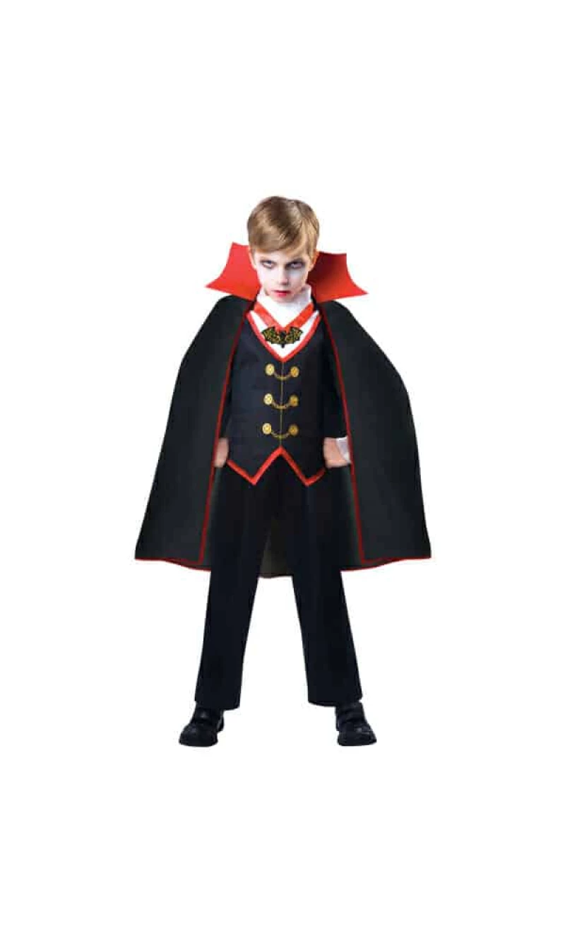Halloween Costume Count Dracula Boy - Age 4 to 6 Years