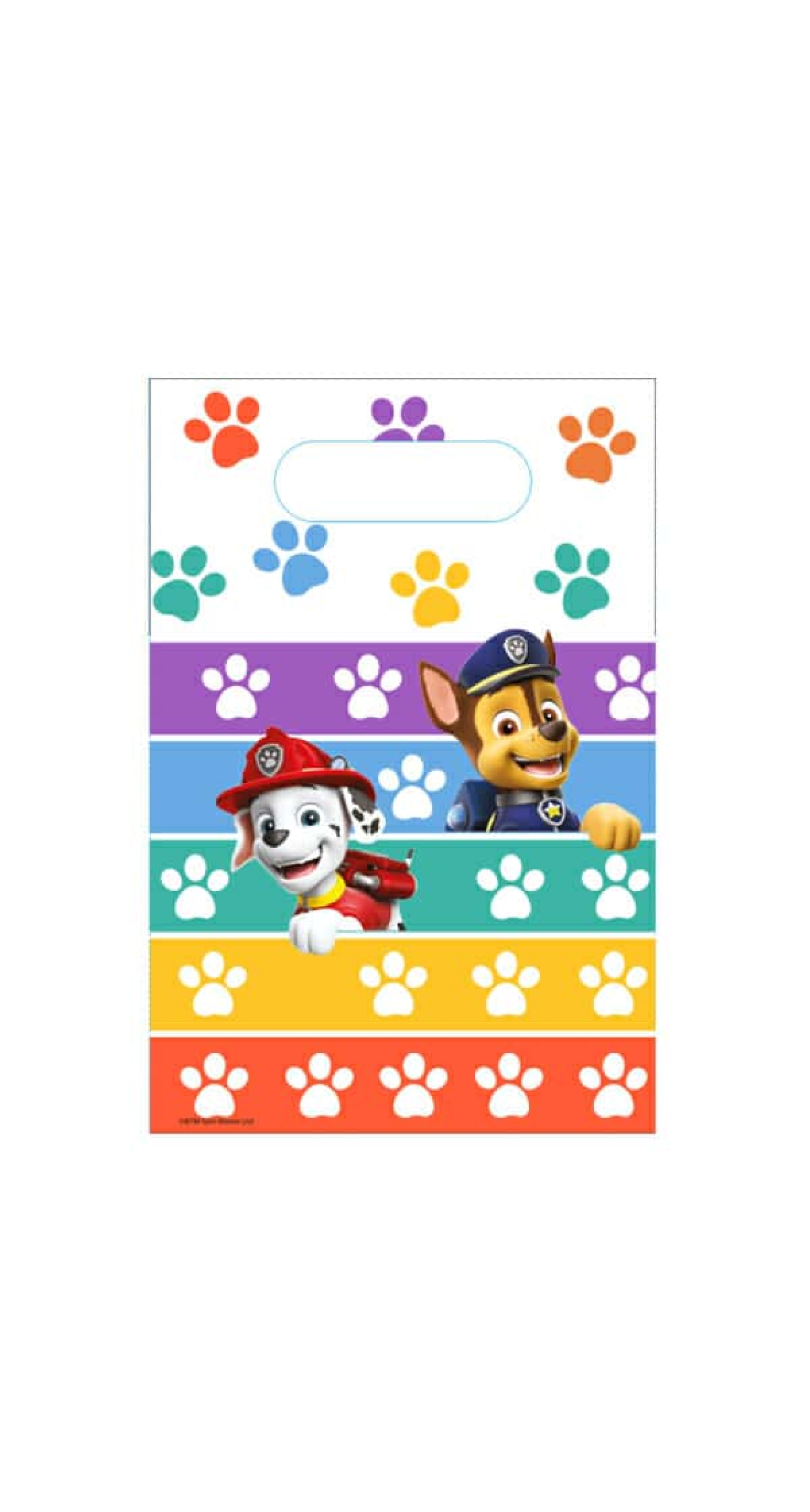 Paw Patrol 2022 Party Bags 15.8 x 23.6cm - 8pk