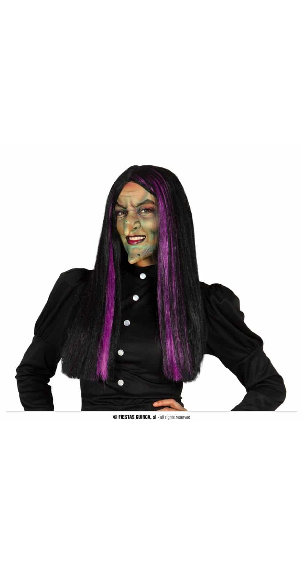 Lilac & Black Witch Wig