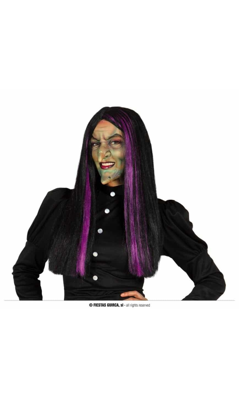 Lilac & Black Witch Wig