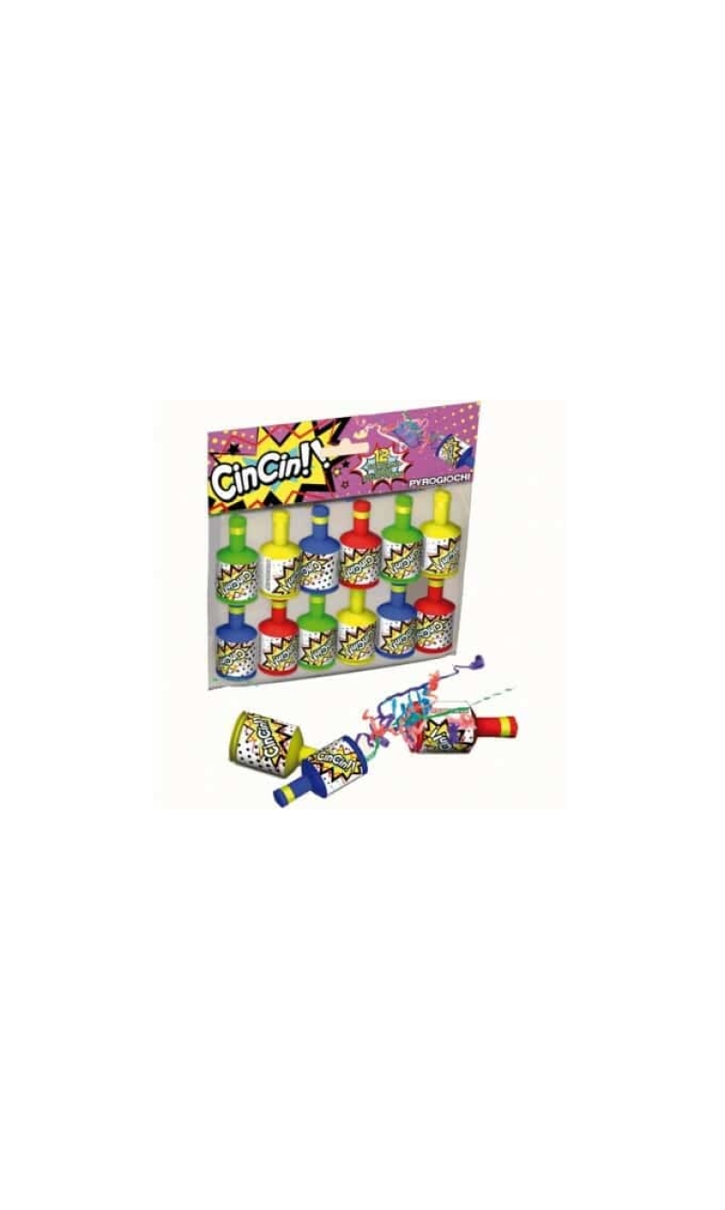 Party Popper Cin Cin (Assorted Colours) - 12pk