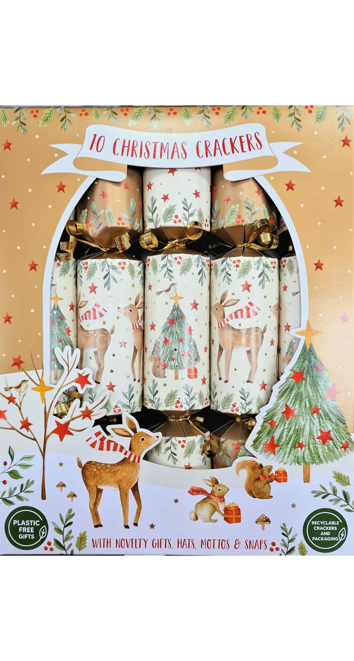 Harvey & Mason Christmas Season Gold & Cream Crackers - 10pk