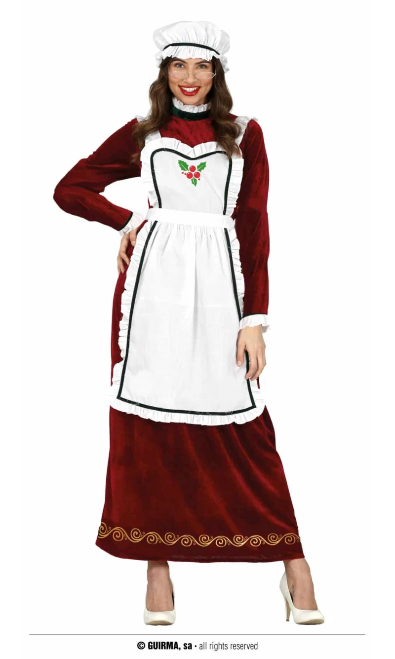 Apron Mother Claus - Adult Size Medium (38-40)