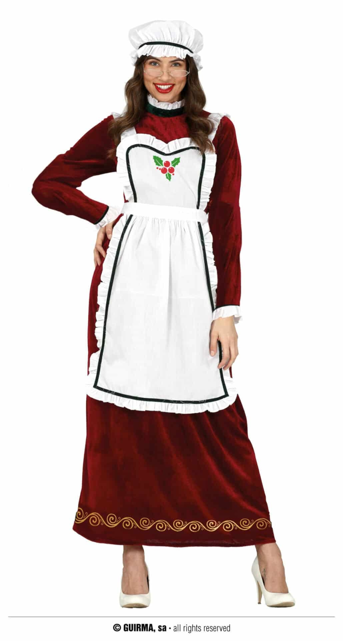 Apron Mother Claus - Adult Size Large (42-44)