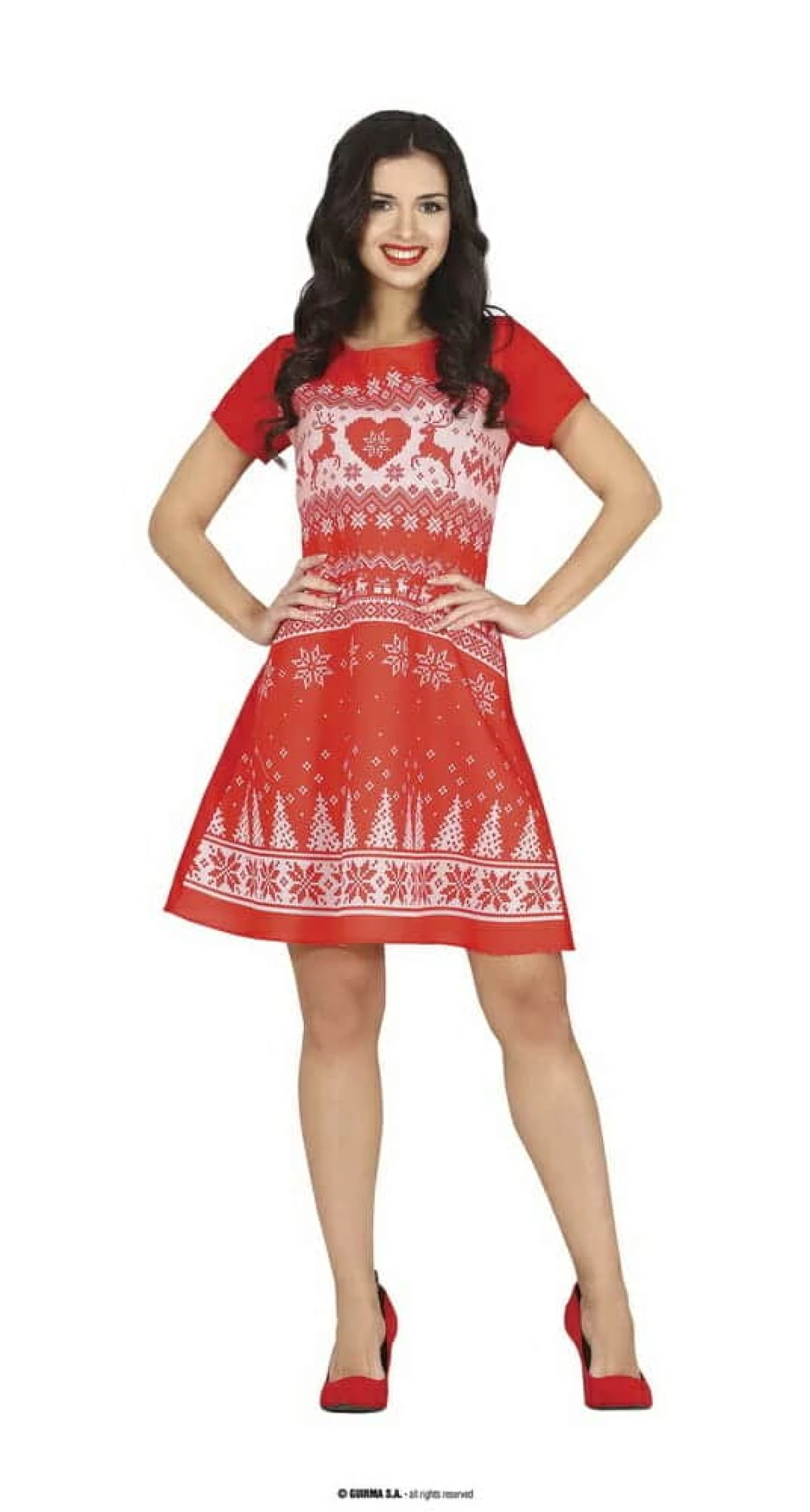 Red Christmas Dress - Adult Size Small (36-38)