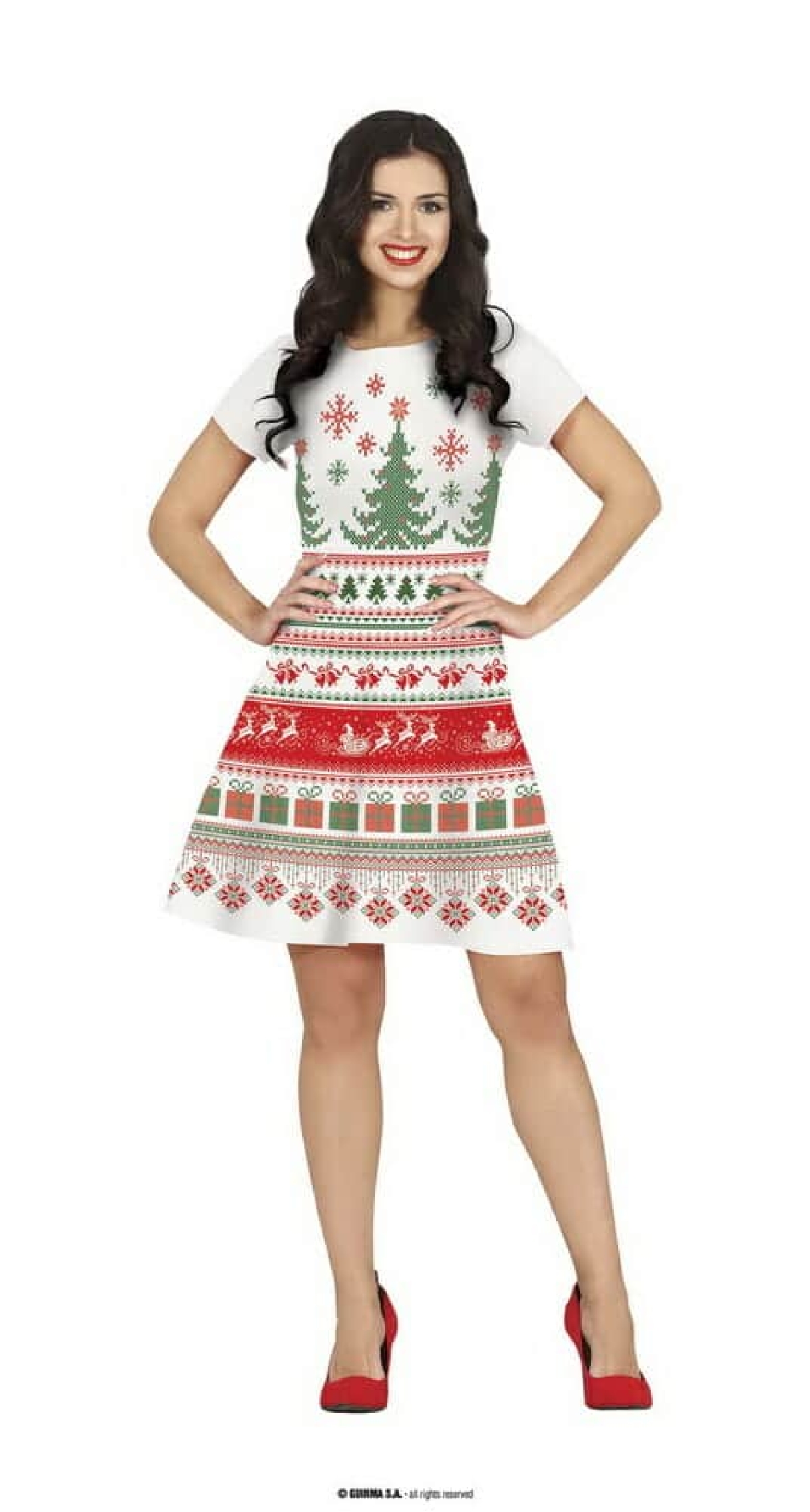 White Christmas Dress - Adult Size Medium (38-40)