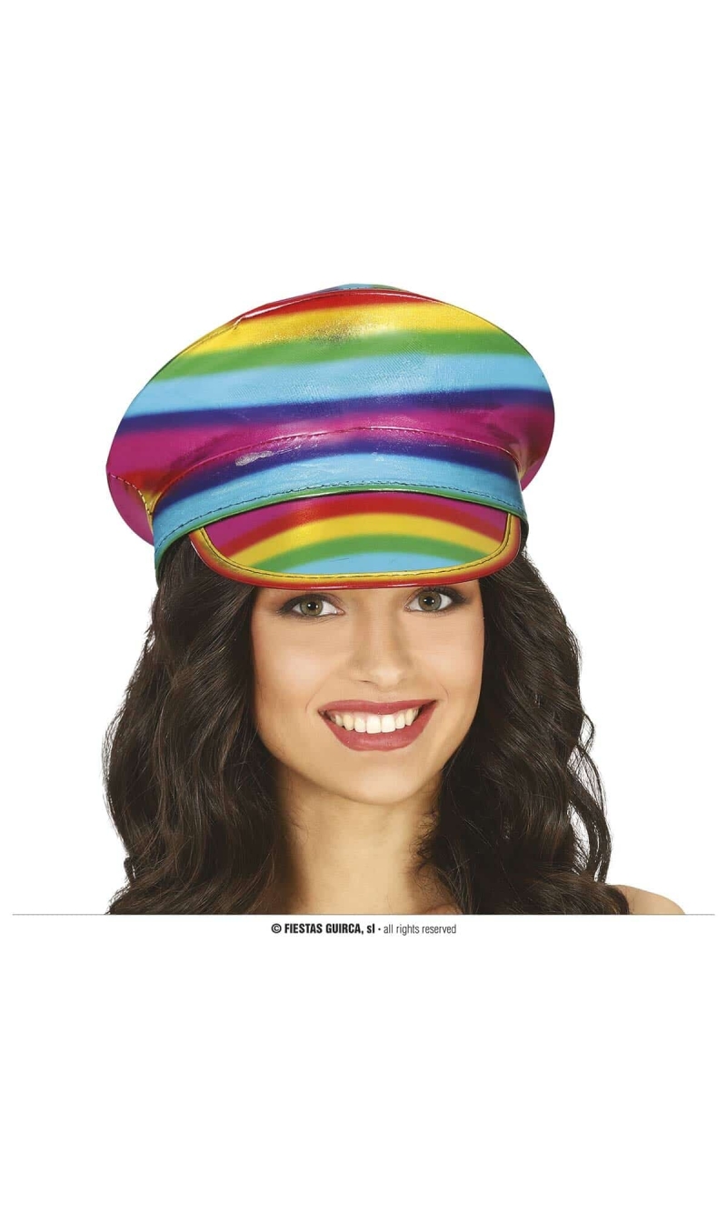 Multicolored Rainbow Hat