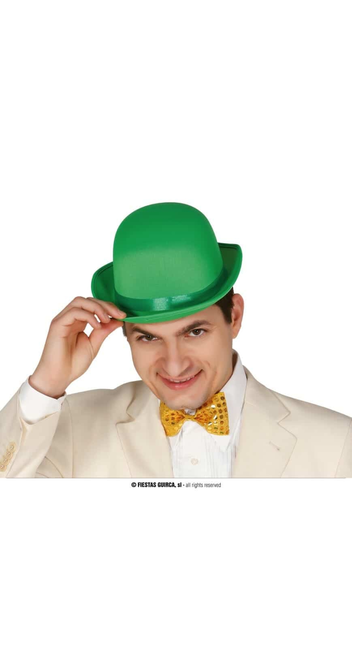 Bowler Hat With Adjustable Inner Band - Green