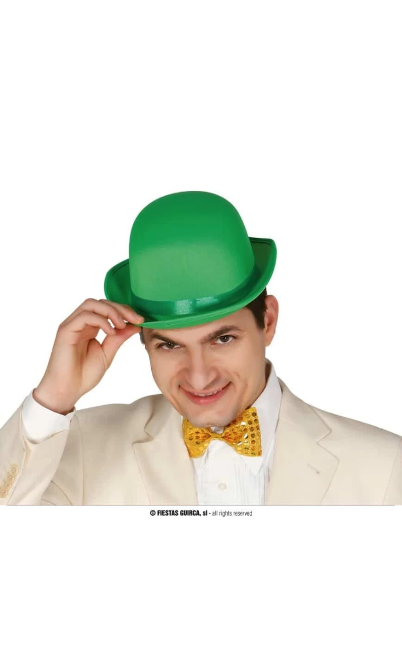 Bowler Hat With Adjustable Inner Band - Green 