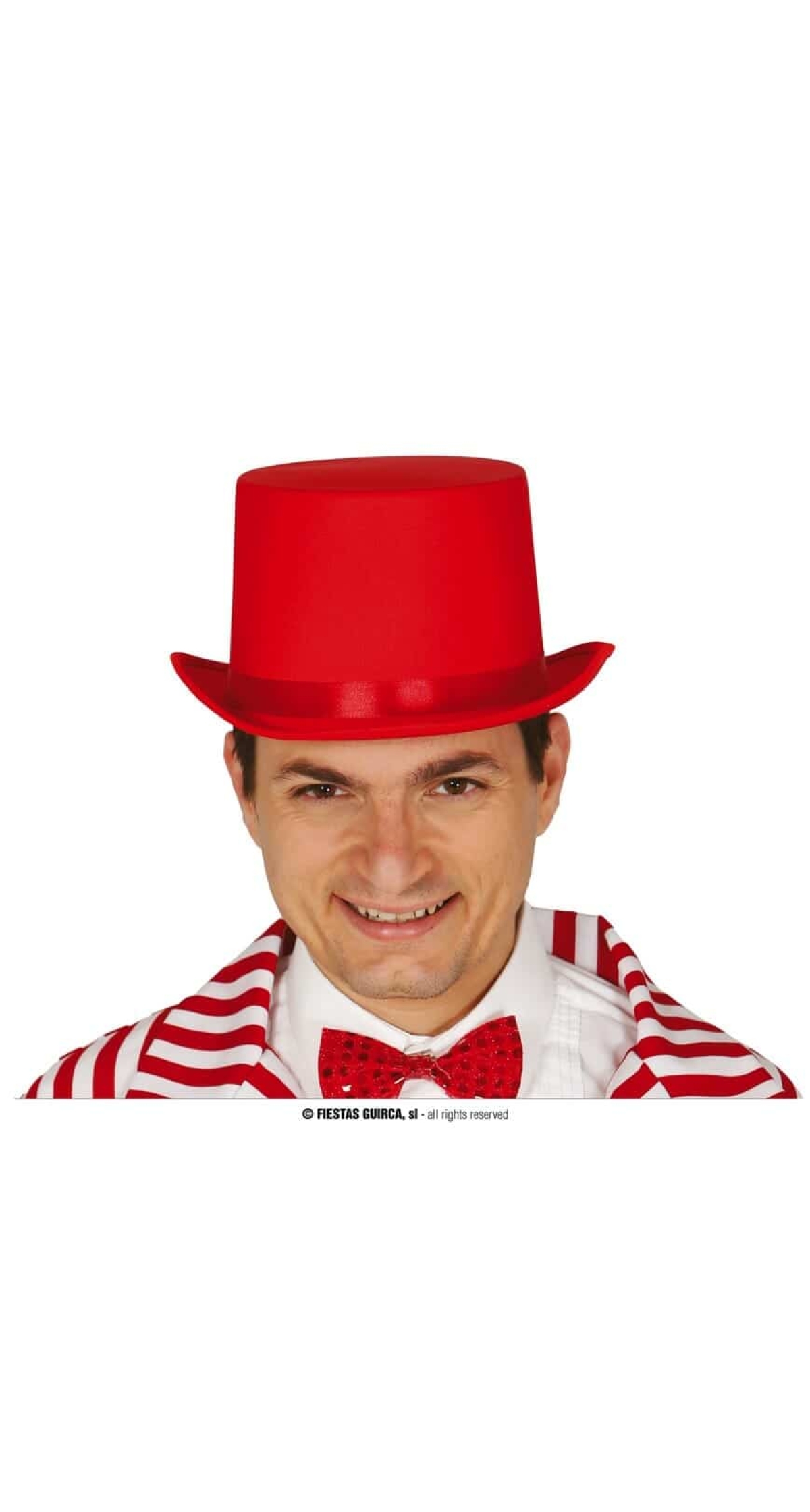 Top Hat With Adjustable Inner Band - Red