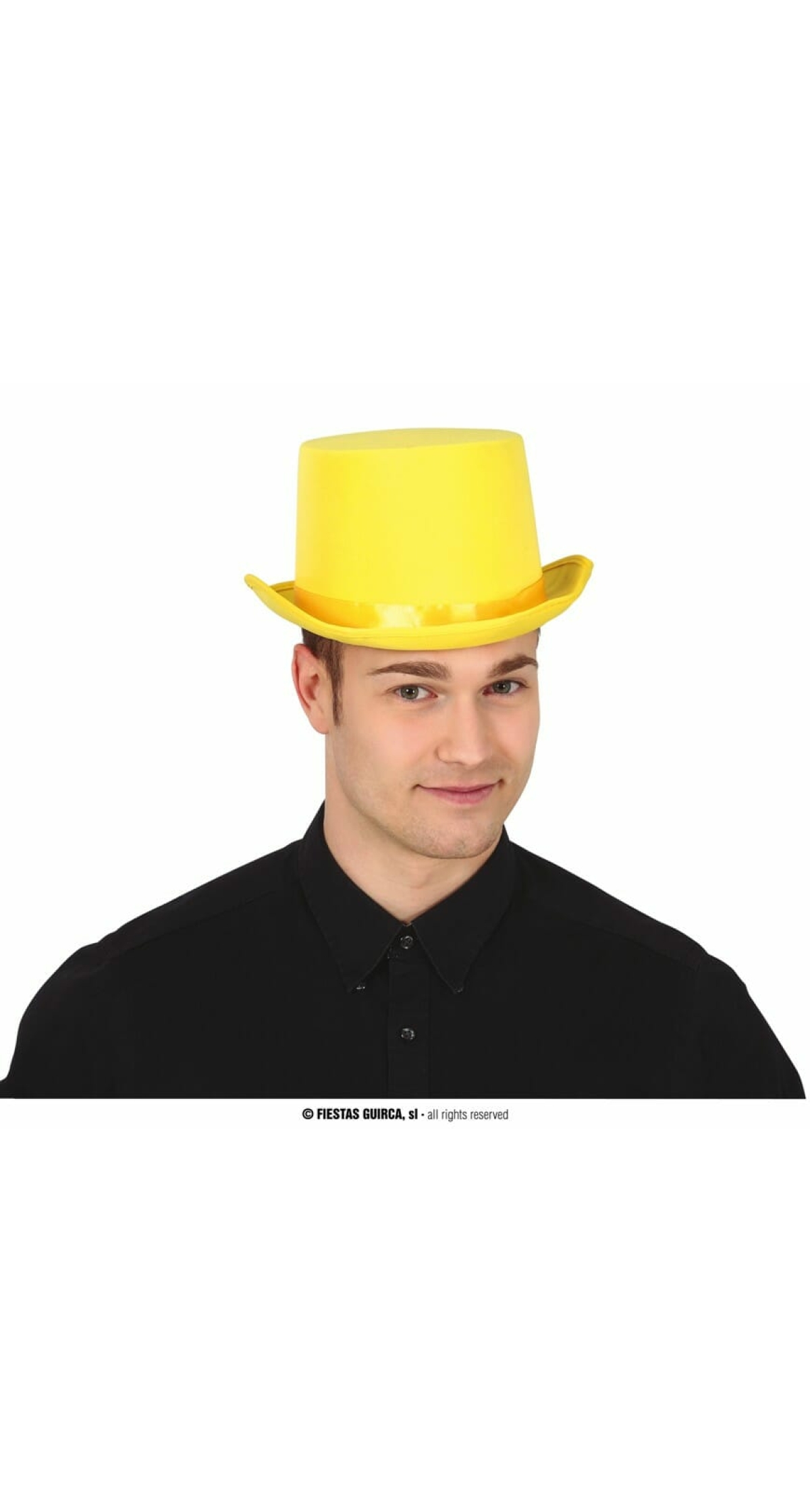 Top Hat With Adjustable Inner Band - Yellow
