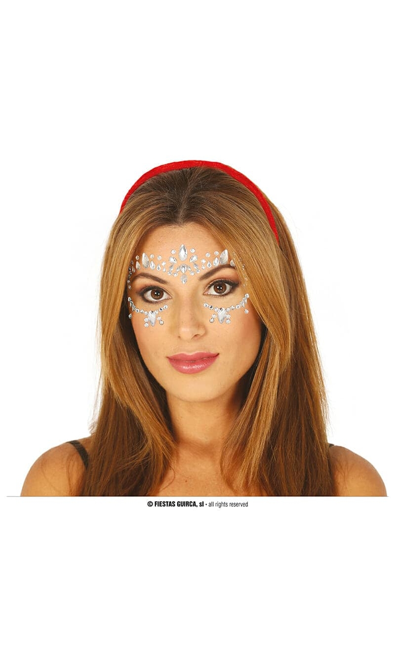Silver Adhesive Face Jewellery