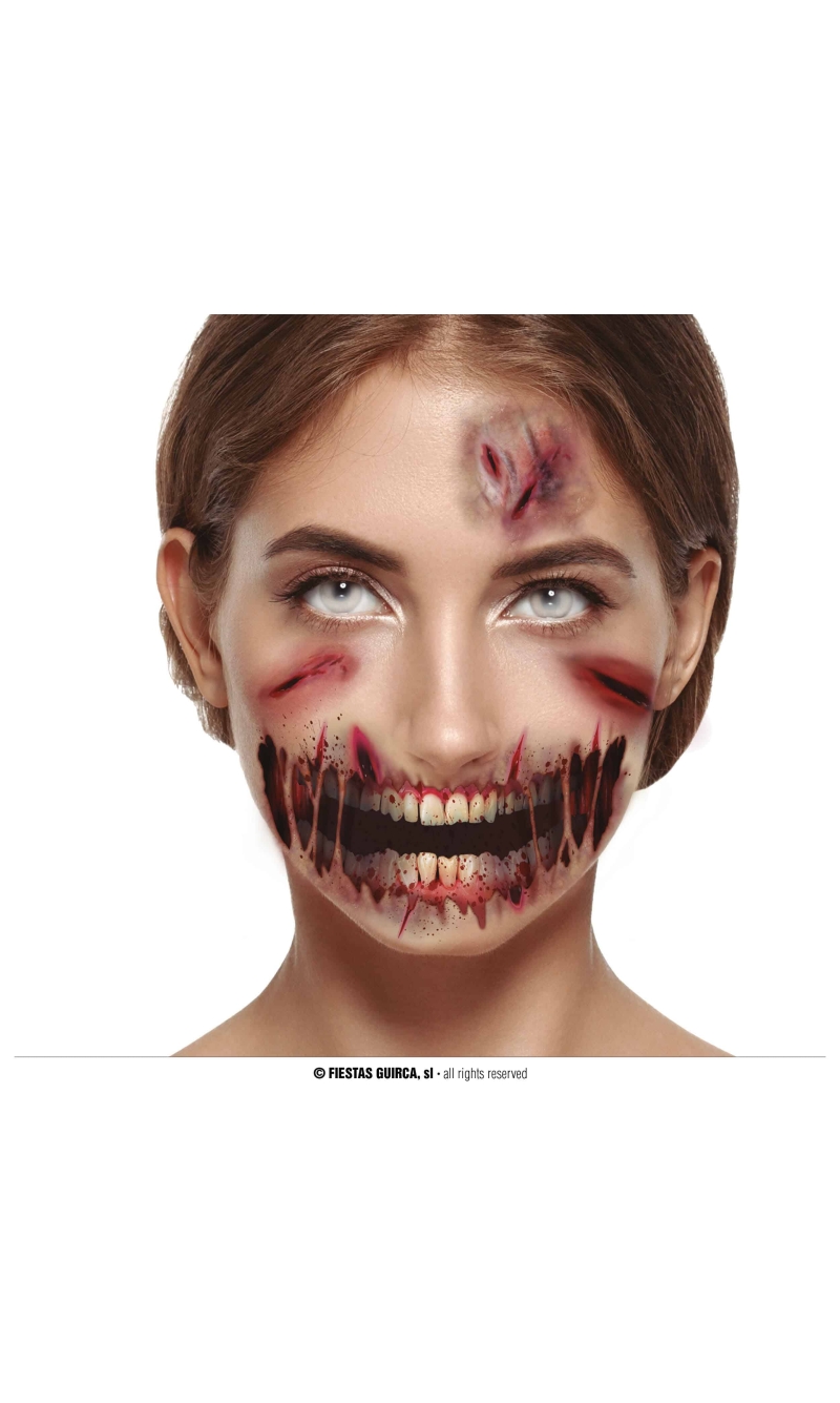 Face Wounds Tattoo 30x14cm