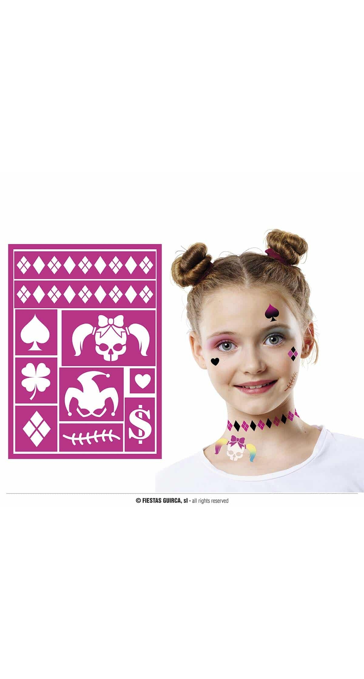 Fuchsia Children's Makeup Stencil 14x20cm