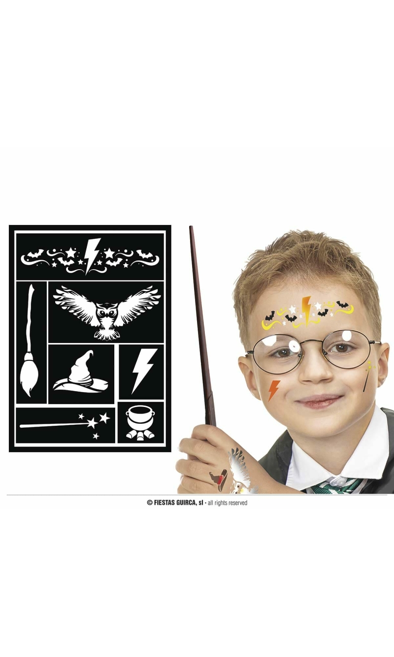 Black Children's Makeup Stencil 14x20cm