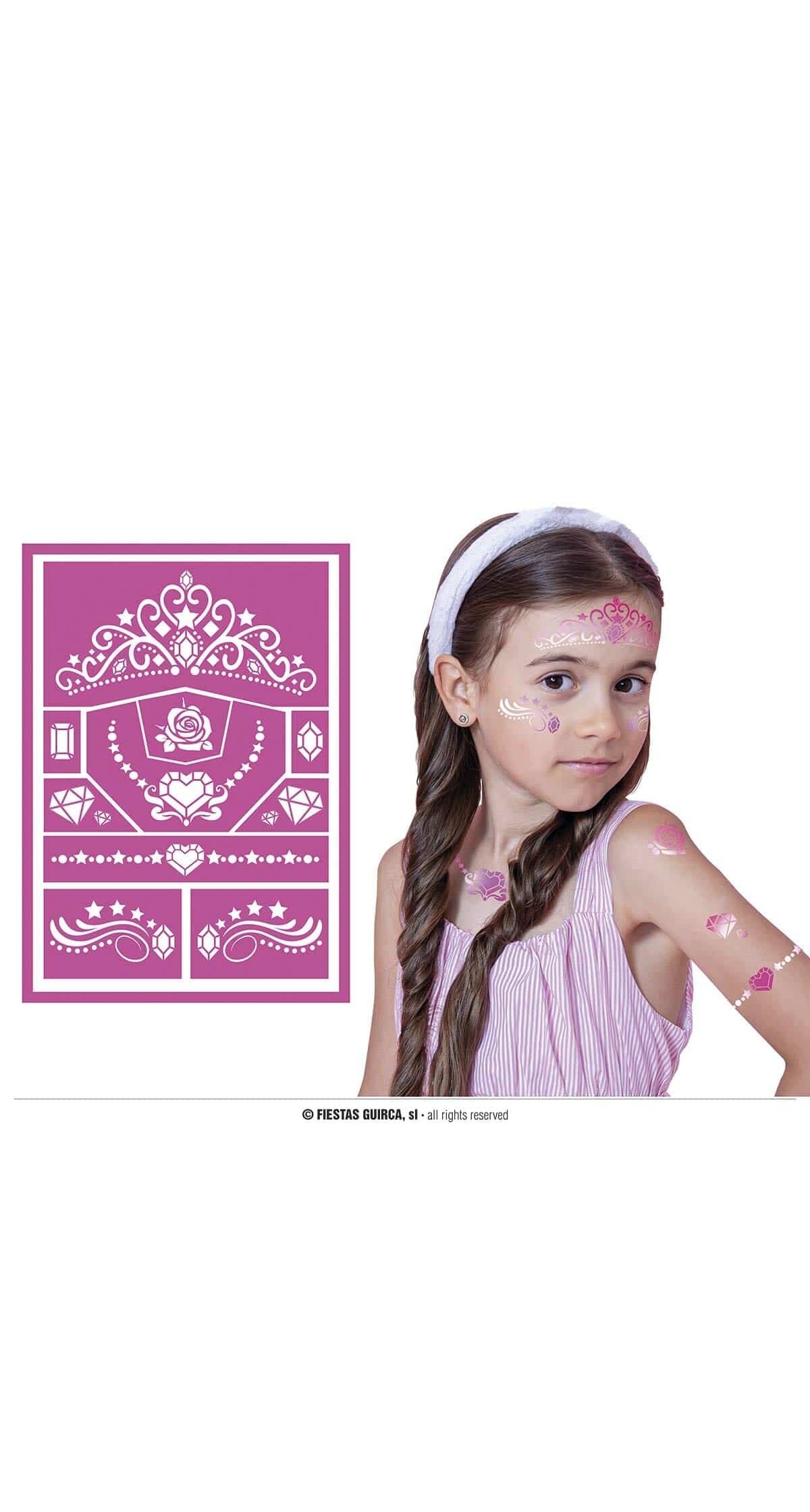 Pink Children'sMakeup Stencil 14x20cm