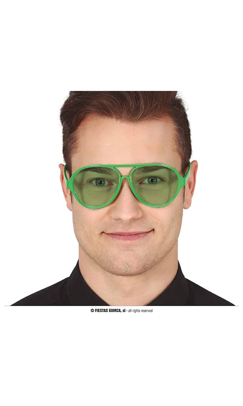 Aviator Glasses With Lenses Green