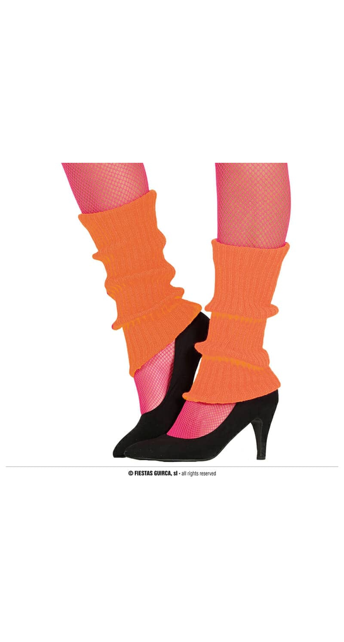 80's Neon Orange Leg Warmers - Adult One Size