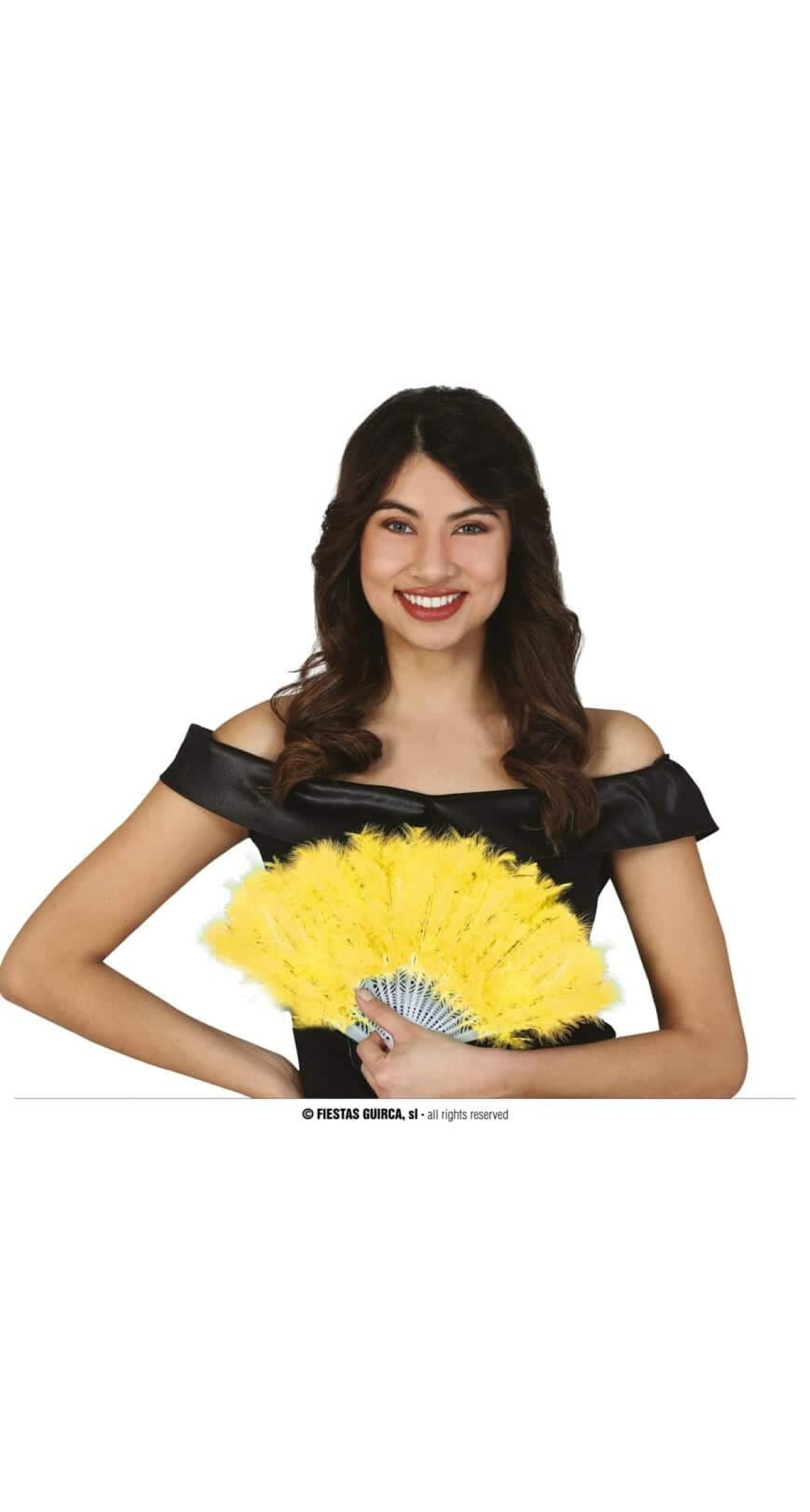 Yellow Feather Fan