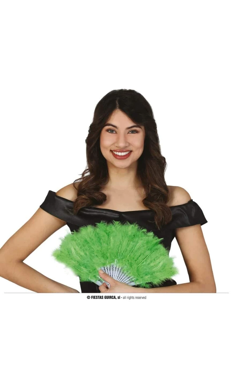 Dark Geen Feather Fan