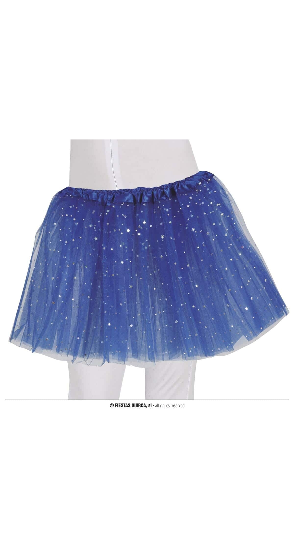 Tutu With Stars Blue 30cm - Child One Size