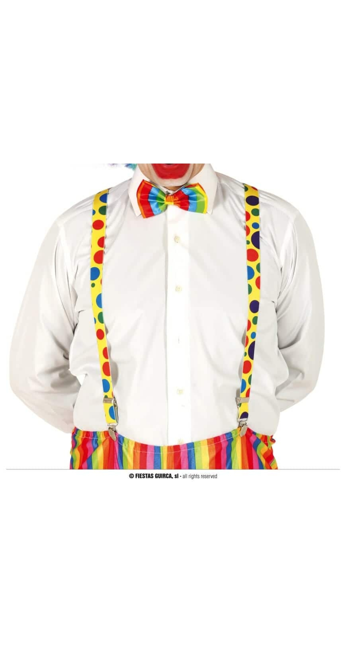 Suspenders Braces Clown Braces With Spots - Adult One Size