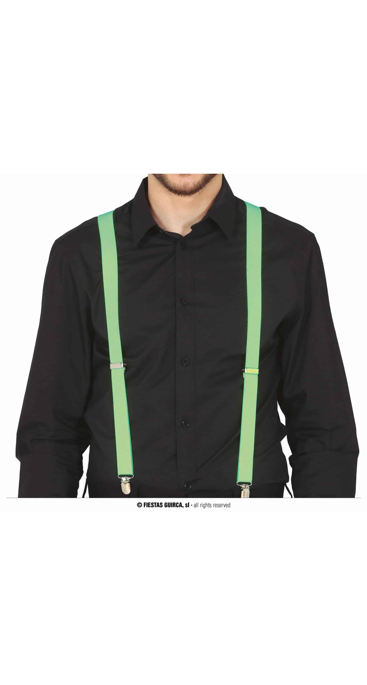 Suspenders Braces Limr Green - Adult One Size