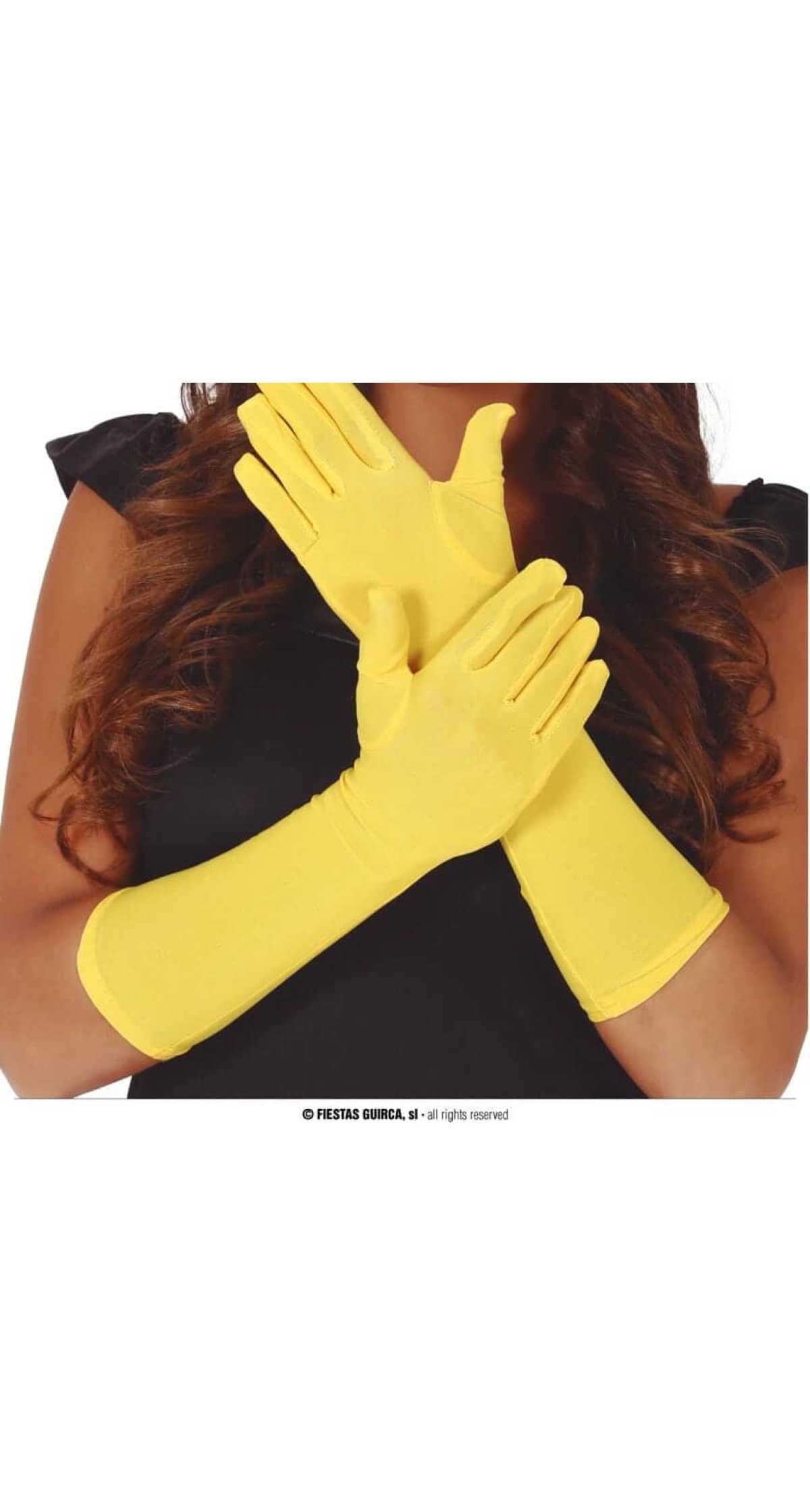 Long Gloves Yellow - 42cm