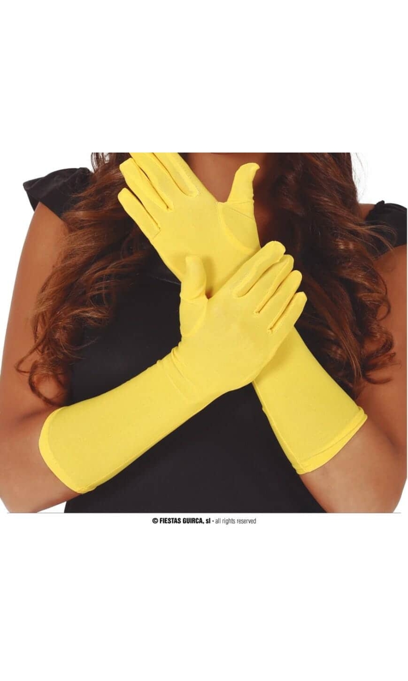 Long Gloves Yellow - 42cm