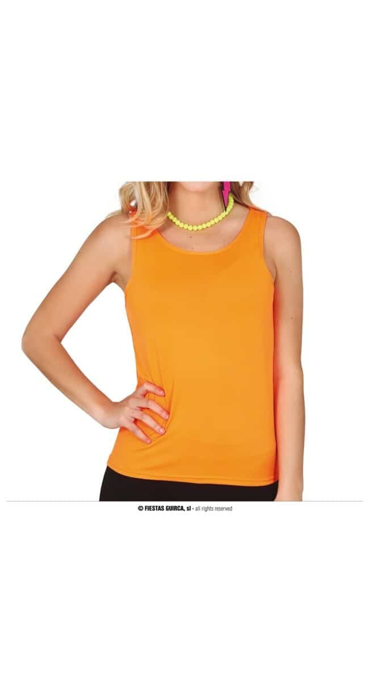 Tank Top Shirt Neon Orange - Adult One Size