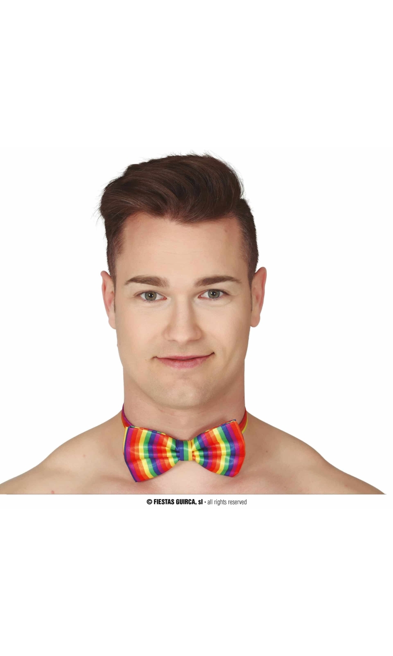 Multicolor Rainbow Bow Tie