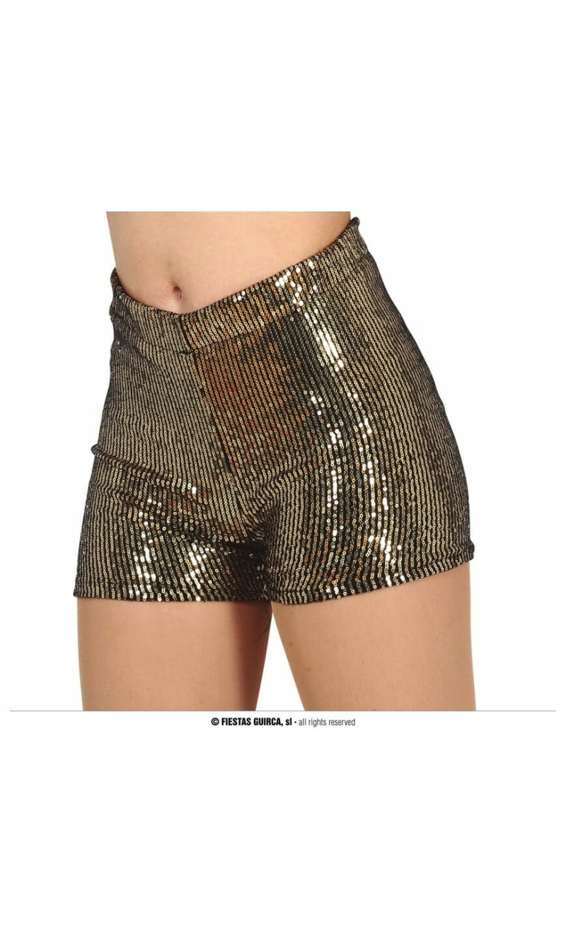 Sequin Shorts Gold - Adult Size Large (42-44)