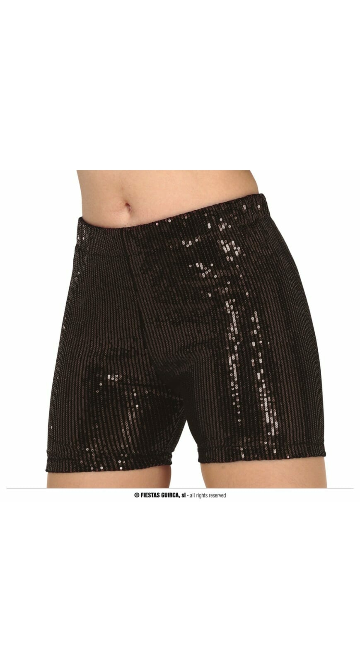 Sequin Shorts Black - Adult Size Large (42-44)