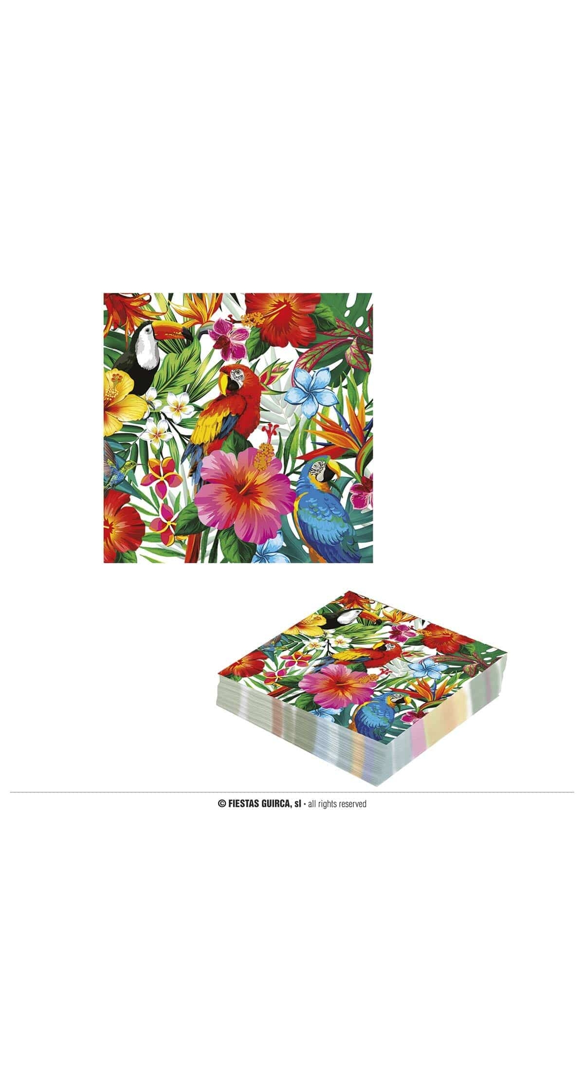 Hawaiian Napkins 33x33cm - 12pk