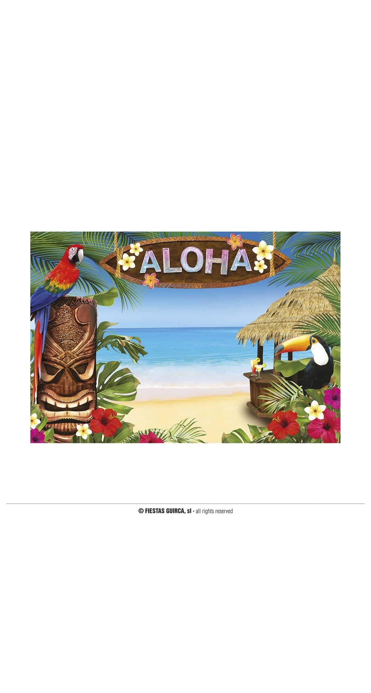 Hawaiian Scene Setter Decoration - 220x150cm