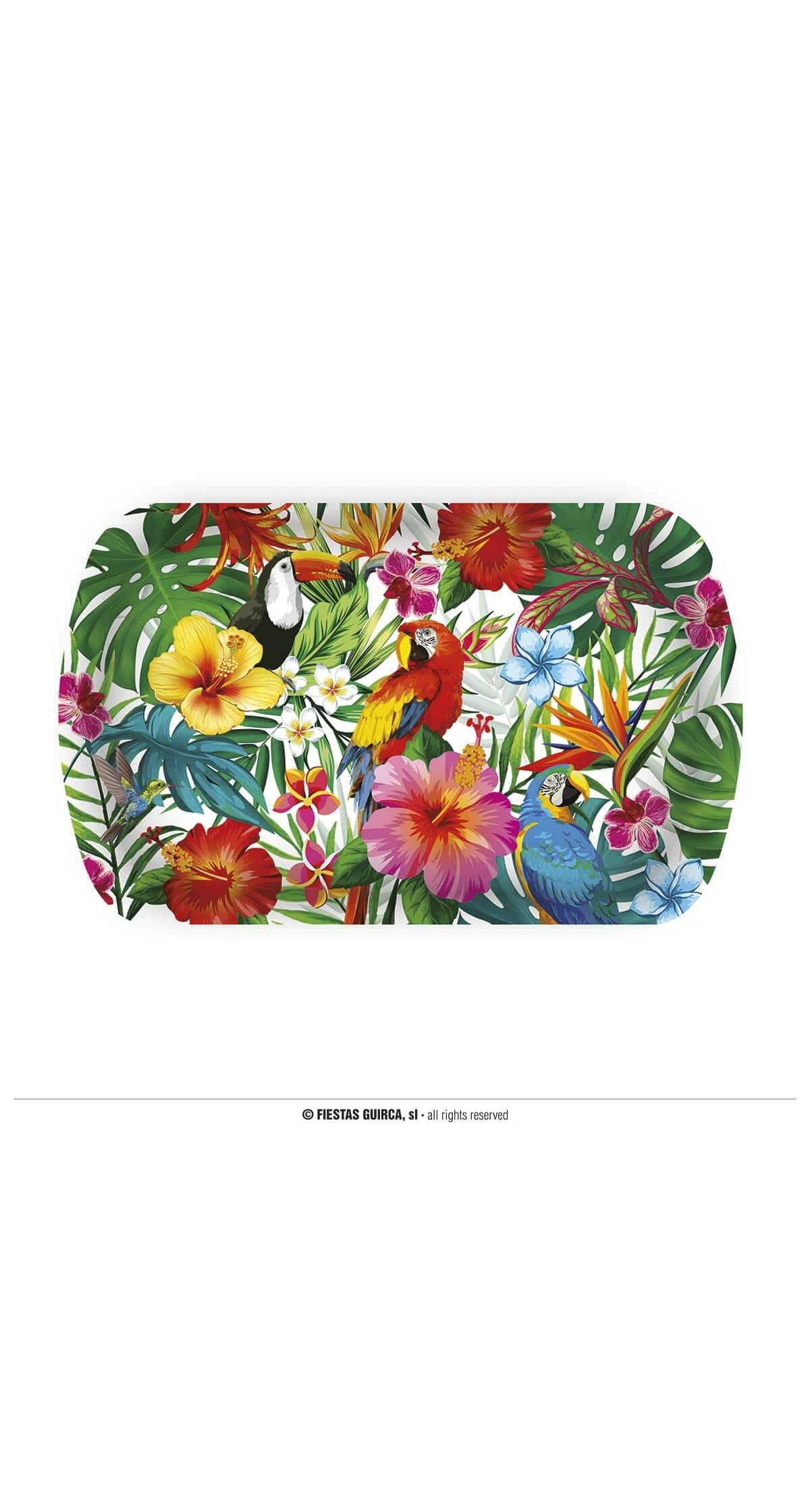 Hawaiian Plastic Tray - 39x24cm