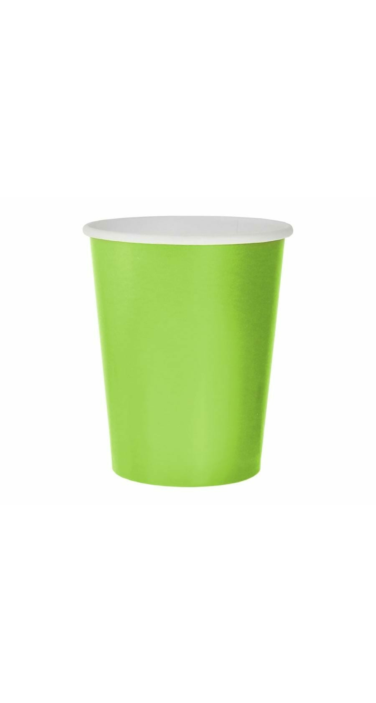 Paper Cups Solid Color Green 270ml - 14pk