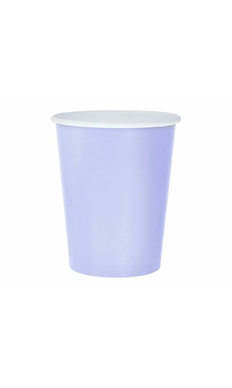 Paper Cups Solid Color Lavender 270ml - 14pk