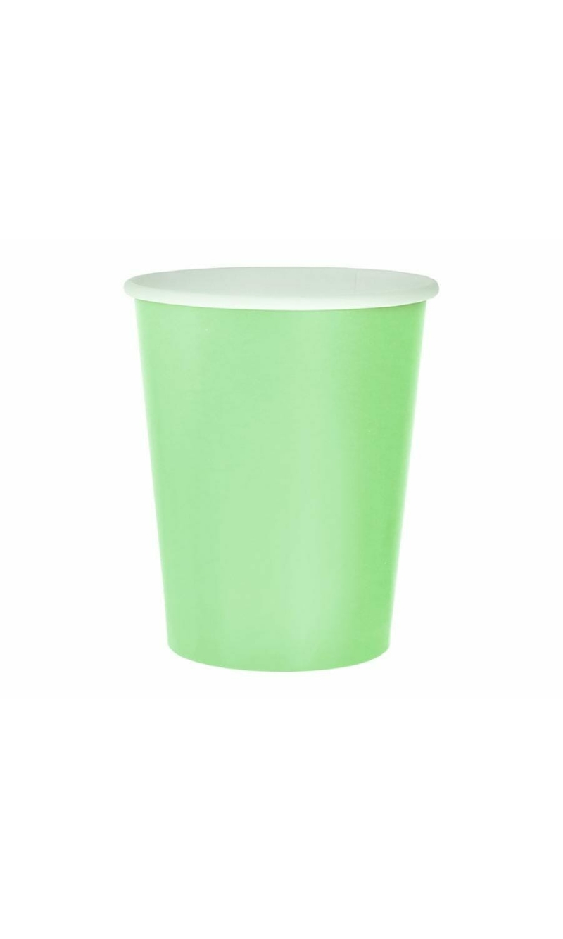 Paper Cups Solid Color Mint 270ml - 14pk