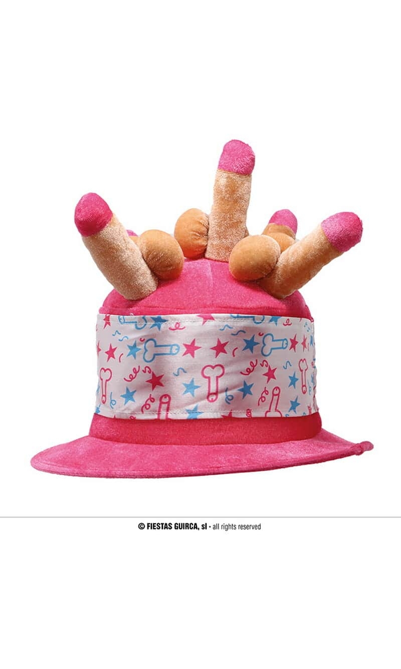 Hens Party Pink Hat With Penises