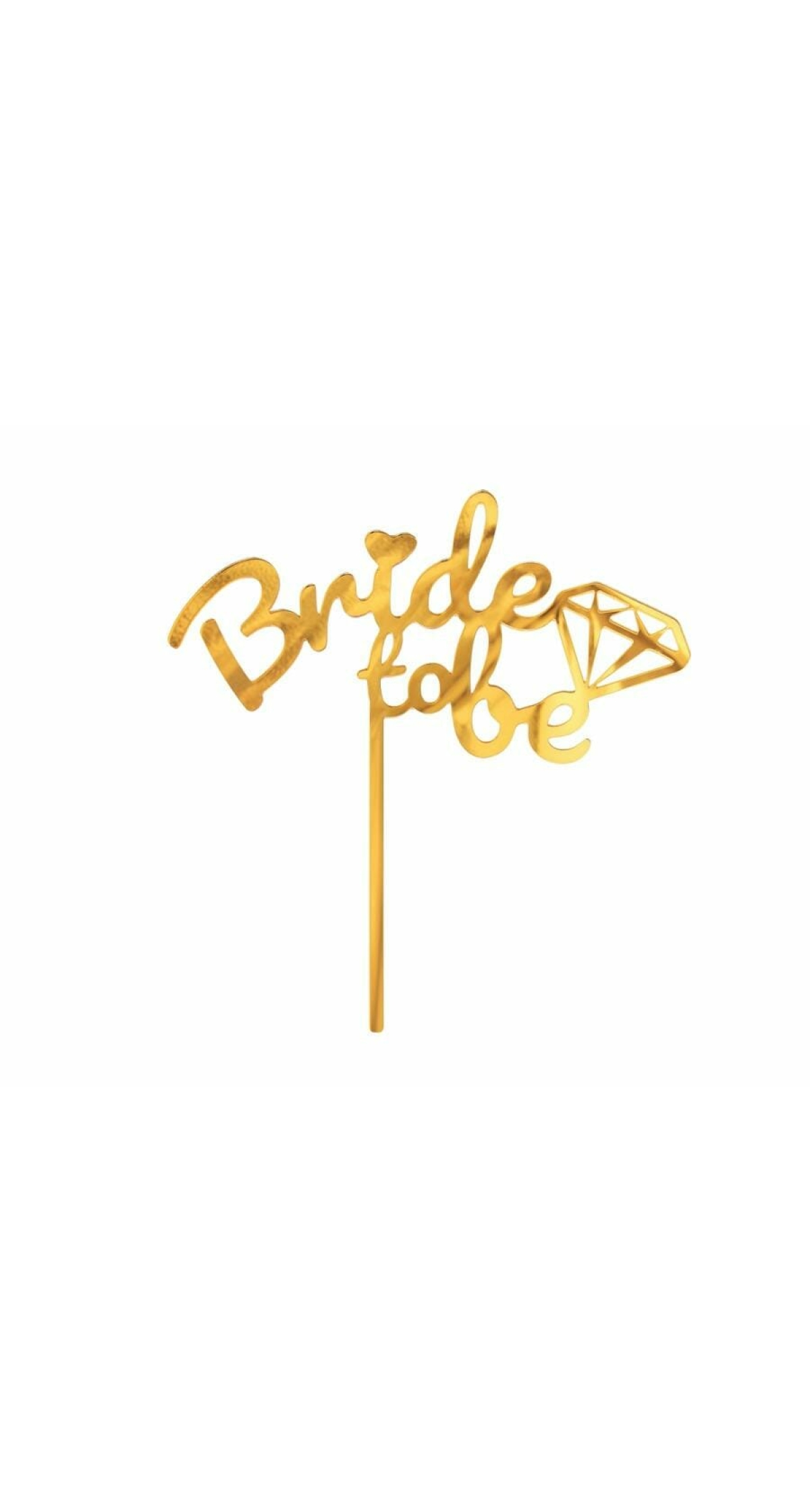 Cake Topper Bride To Be Gold - 15x16cm
