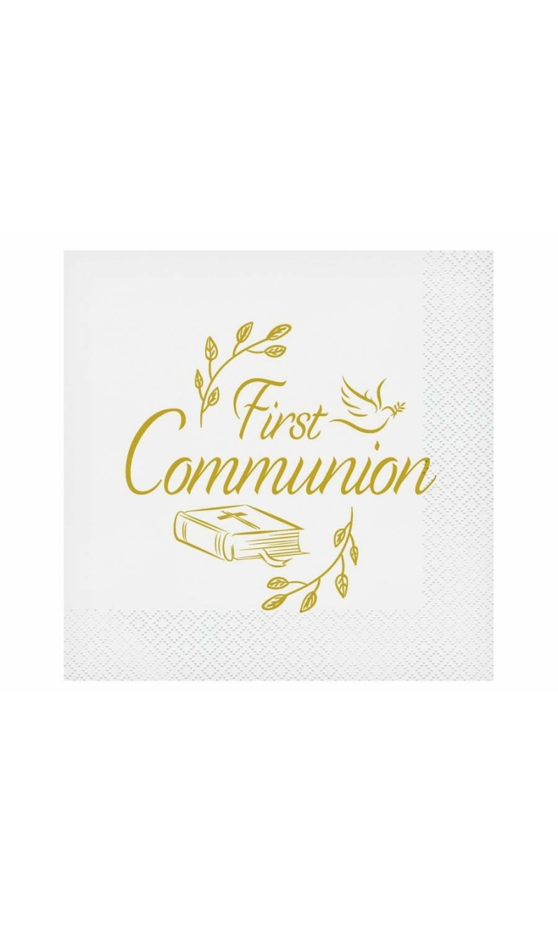 Paper Napkins First Communion 33x33cm - 20pk