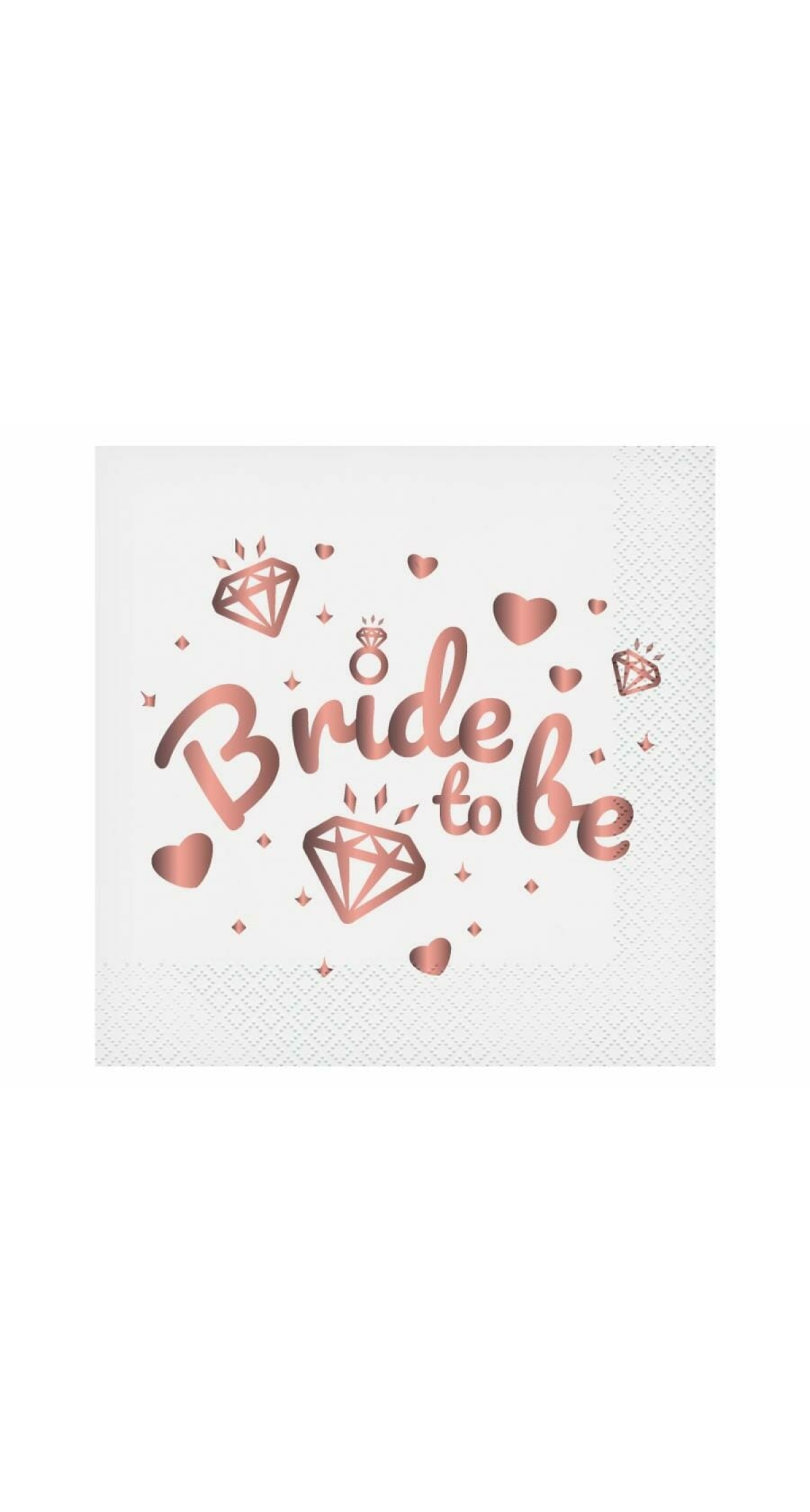Paper Napkins Bride To Be (White) 33x33cm - 20pk