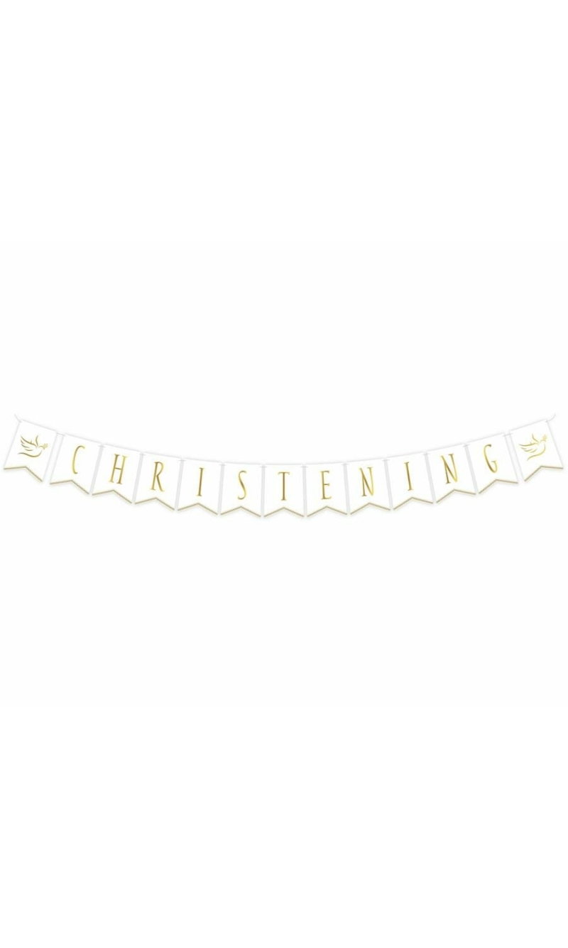 Paper Garland Christening Banner - 300cm