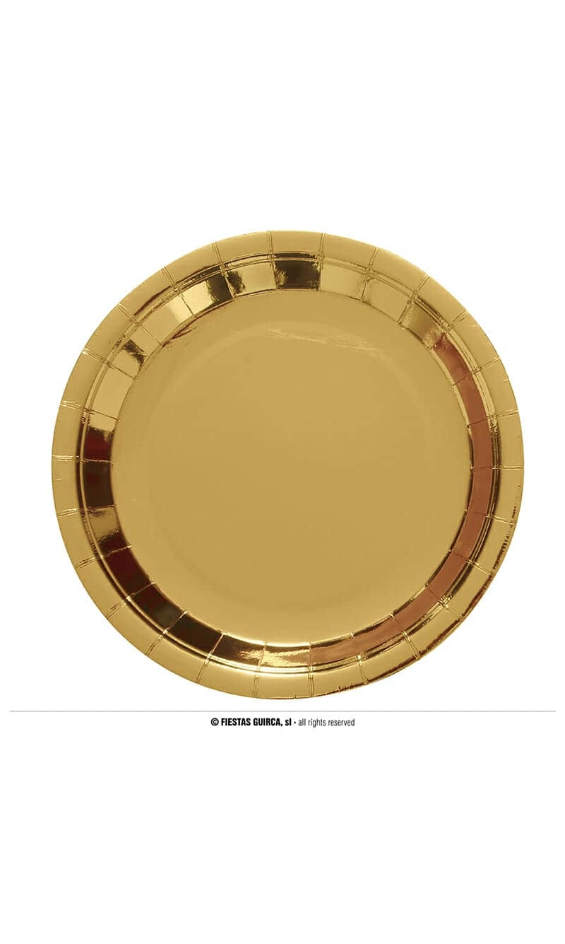Gold Plates 23cm - 6pk