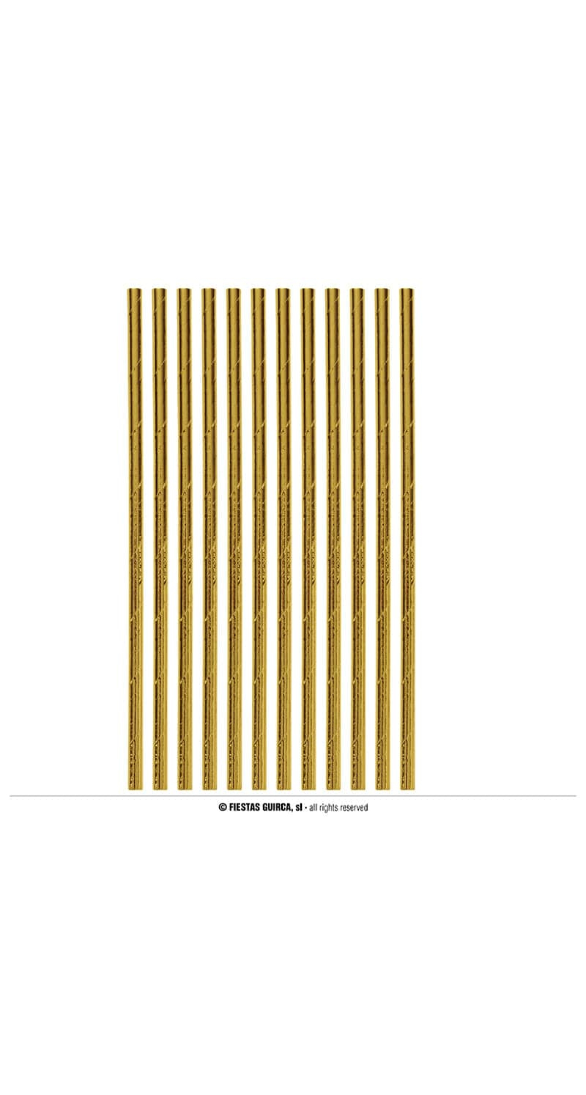 Gold Straws 6x200mm - 12pk