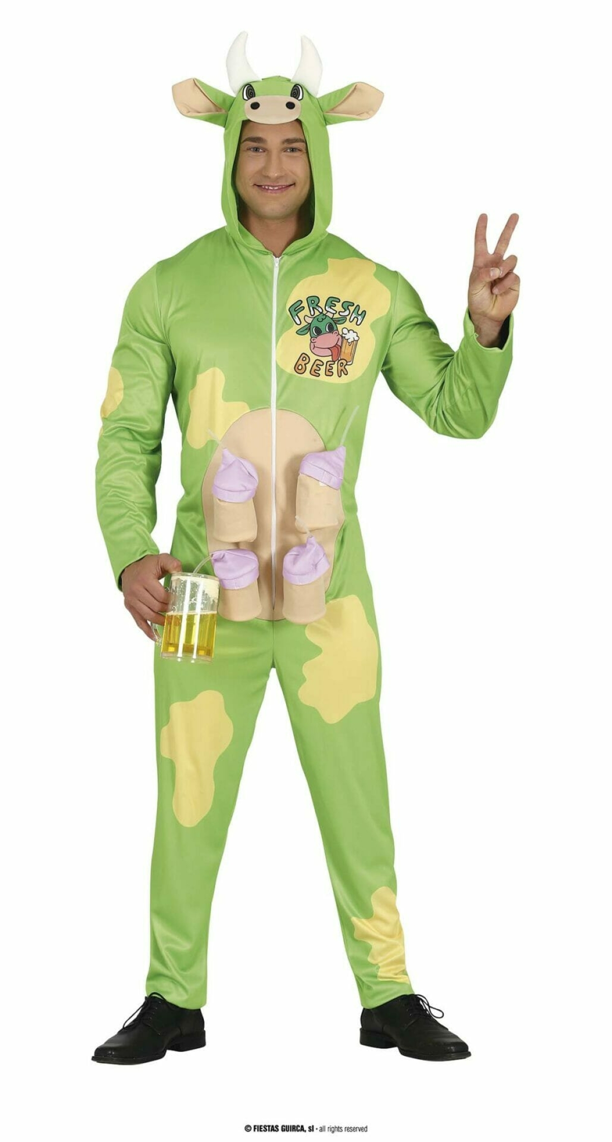 Fresh Cow Beer Onesie - Adult Size Medium (48-50)