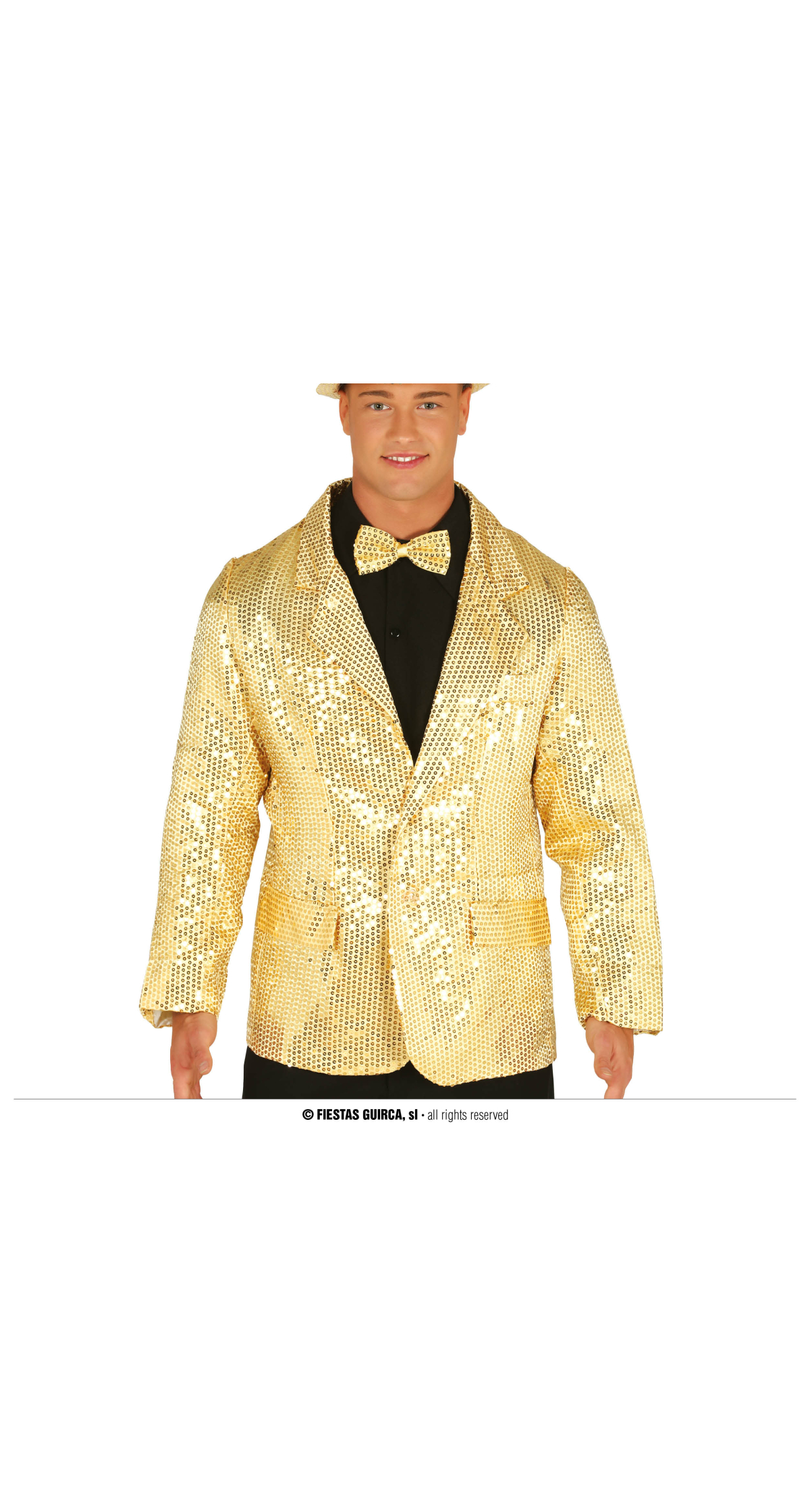 Sequined Jacket Gold - Adult Size Medium (48-50)