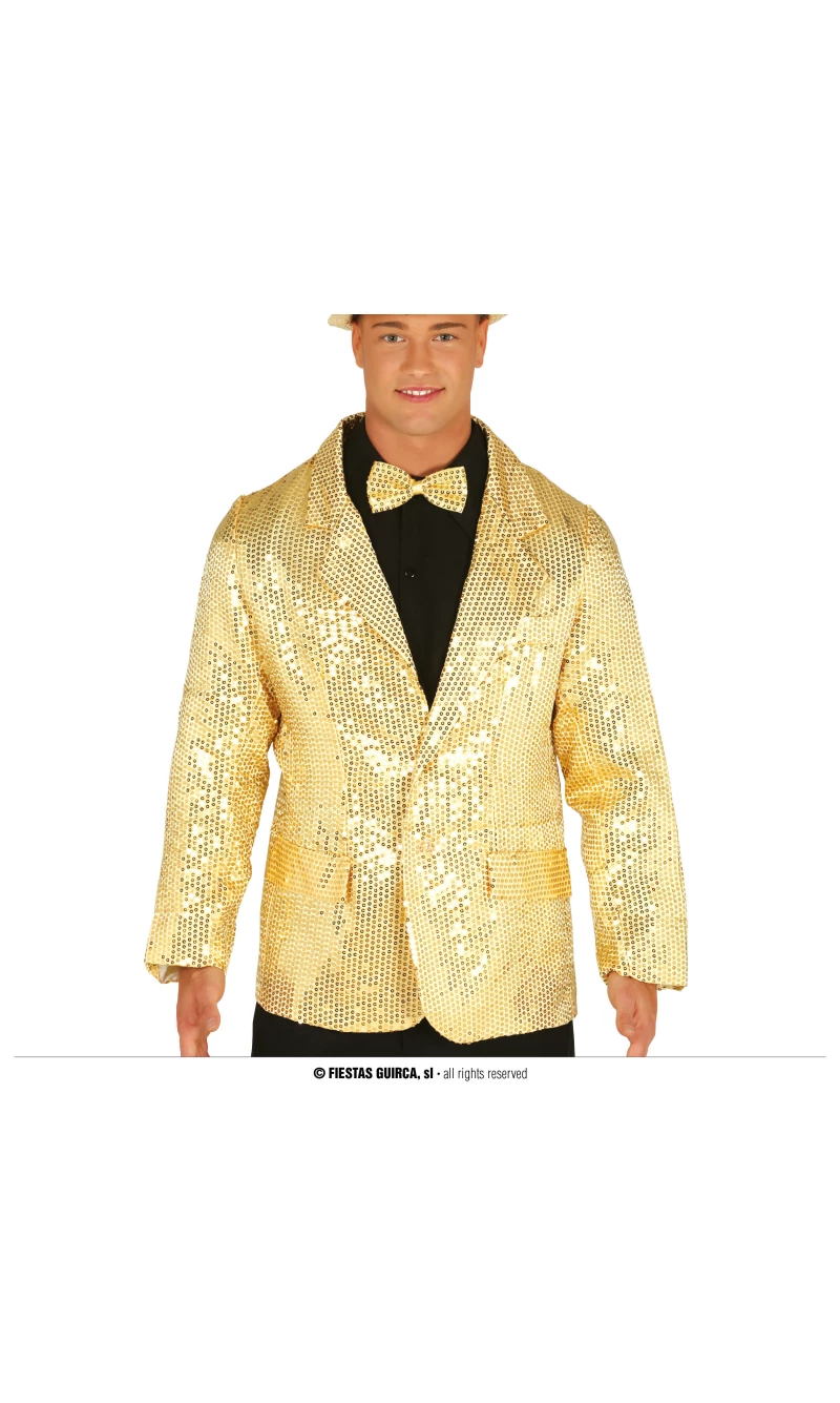 Sequined Jacket Gold - Adult Size Medium (48-50)